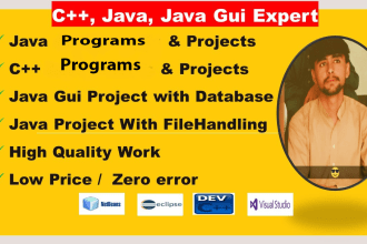 Do Java，CPP，JavaFX，Java Swing编程项目与GUI和数据库