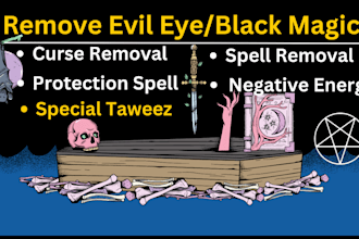 remove magic spell, evil eye and bad spirits, curse and negativities