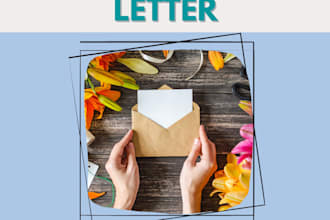 write a letter of your desired intention
