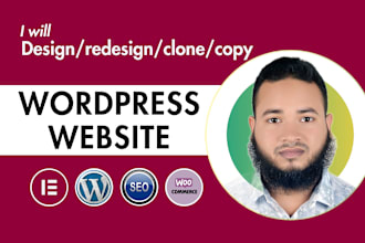 design, redesign, clone copy, revamp wordpress website, ecommerce website design