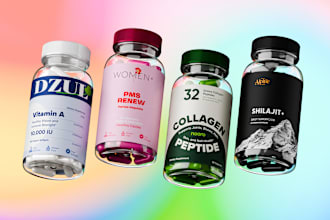 design professional cosmetic, supplement label and packaging