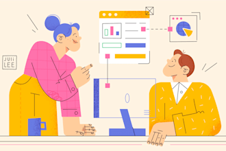 create a unique custom vector illustration in flat style
