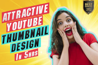 design viral and catchy youtube thumbnail and channel art