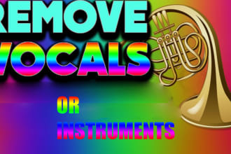 remove vocals or instruments from any audio or music