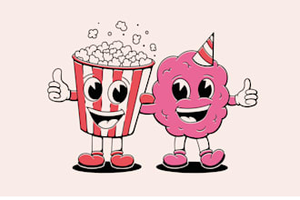 create a vintage cartoon mascot character