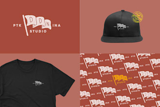 design vintage logo, t shirts, hat and branding