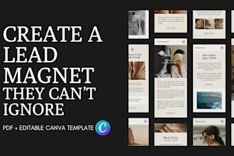 design lead magnets, ebooks, workbooks and freebies with canva