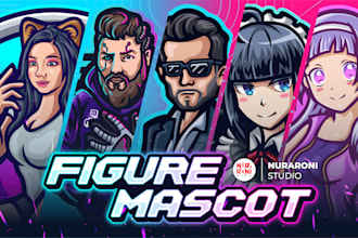 design mascot logo from your photo for twitch, youtube