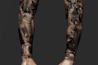 create a realistic tattoo design from your idea