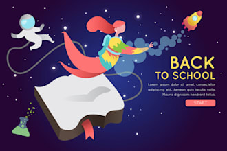 create unique flat illustrations for your brand