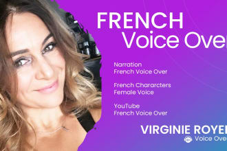 record your professional female voice over in french