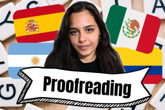 proofread and edit any text in spanish