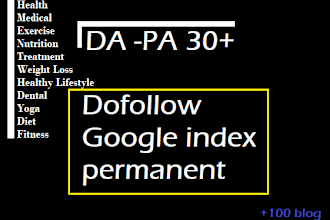 do SEO guest post on high da health fitness dental niche
