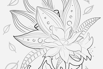 illustrate amazing coloring book for adults and children