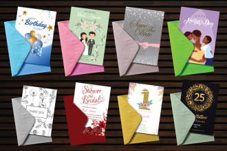 design custom greeting card, invitation card, and party poster