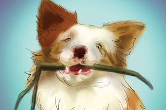 do cute portraits of your pet