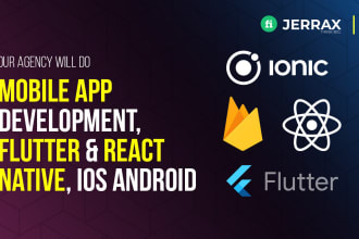 do mobile app development, flutter, react native IOS android