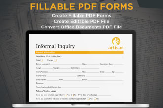 create your fillable pdf form