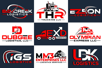 design super trucking, transport and logistic logo