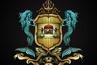 design luxury heraldic coat of arms within 24 hours