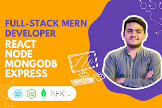 be your full stack website developer react js node js