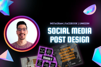 create individual instagram, facebook, and linkedin posts for you