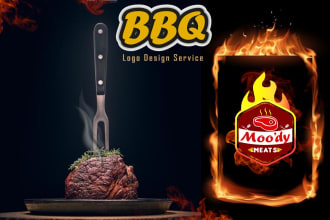 create bbq logo for fast food restaurant