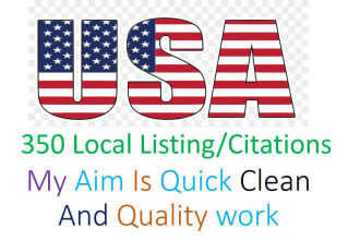 do 300 plus seo listings for your USA business