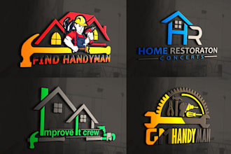 do home remodeling,handyman,plumbing,air conditioning logo