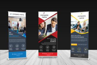 do professional roll up banner and flyer design