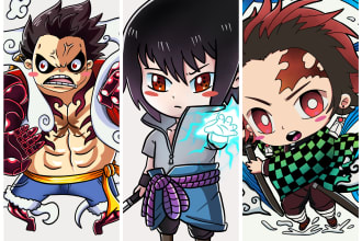 draw cute chibi character for you
