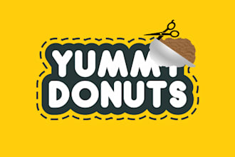 add cut line or die cut line around your sticker or logo