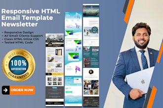 develop responsive HTML email template and newsletter