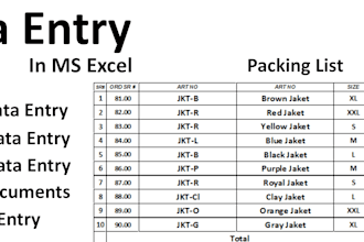 do make data entry sheets,roll up design, sign design,icon