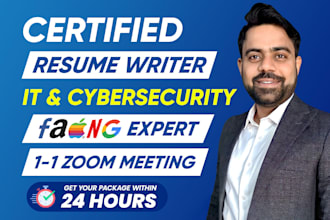 deliver professional resume writing service for IT, cybersecurity, tech sales