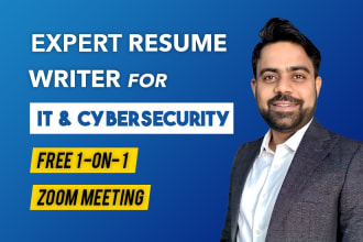 be your professional resume, CV writer for IT, cybersecurity, tech sales roles