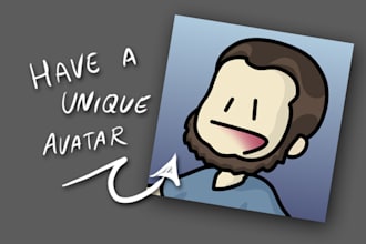 draw a cartoon portrait, in my personal style