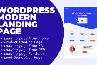 create a modern landing page design