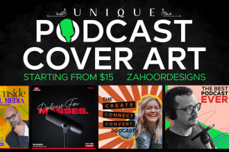 design unique podcast cover art