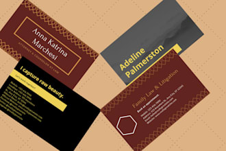 design eye catching double sided business card