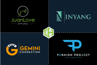 do unique, modern, minimalist, lettermark and wordmark logo