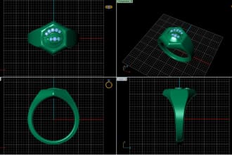 create 3d jewelry design for 3d printing