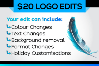redesign edit or update your logo creatively within 2 hours