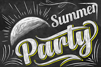 do chalkboard menu design based on your idea