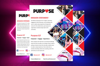 design product one sheet, sell sheet, promotional flyer