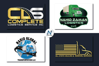 design a modern logistics logo that moves your brand forward