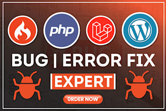 fix and develop PHP, laravel, wordpress and codeigniter and website