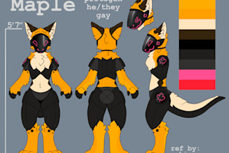 draw a reference sheet of your fursona or oc