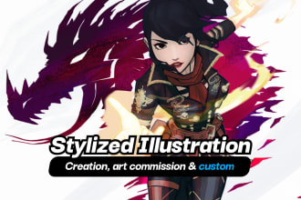 create an aesthetic art deco character design
