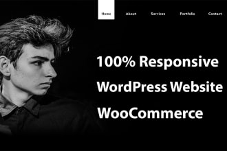 build responsive wordpress website design ecommerce with woocommerce